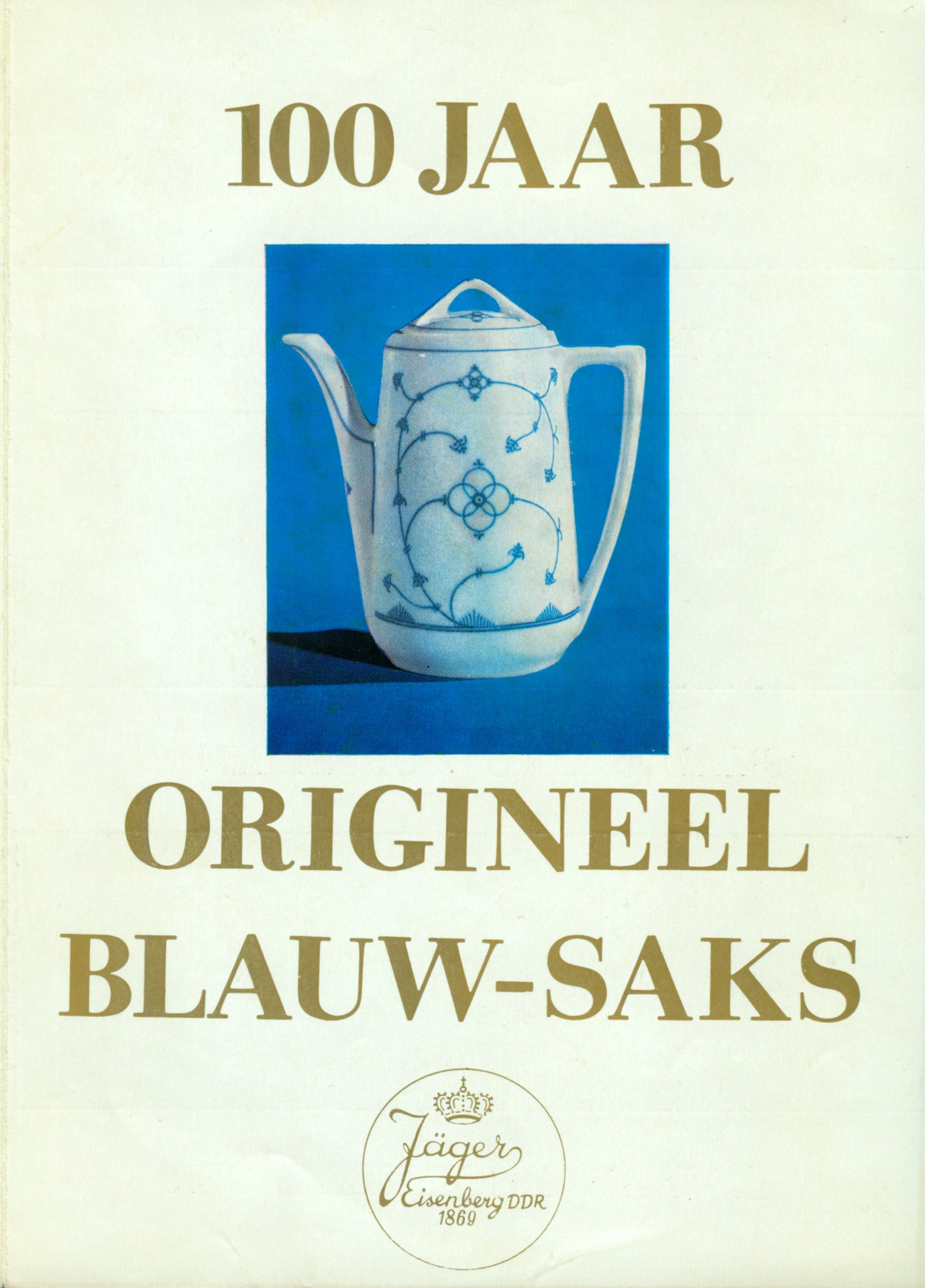 Cover • 100 Jaar • Origineel Blauw-Saks Porselein Jäger