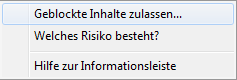 Geblockte Inhalte zulassen ...