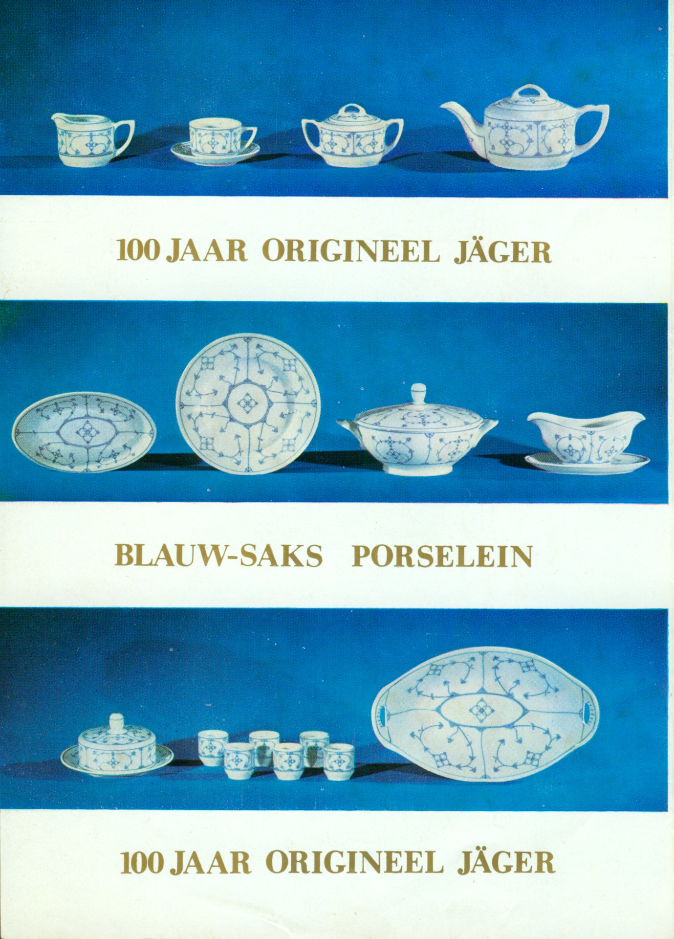 Innenseite 1 • 100 Jaar • Origineel Blauw-Saks Porselein Jäger