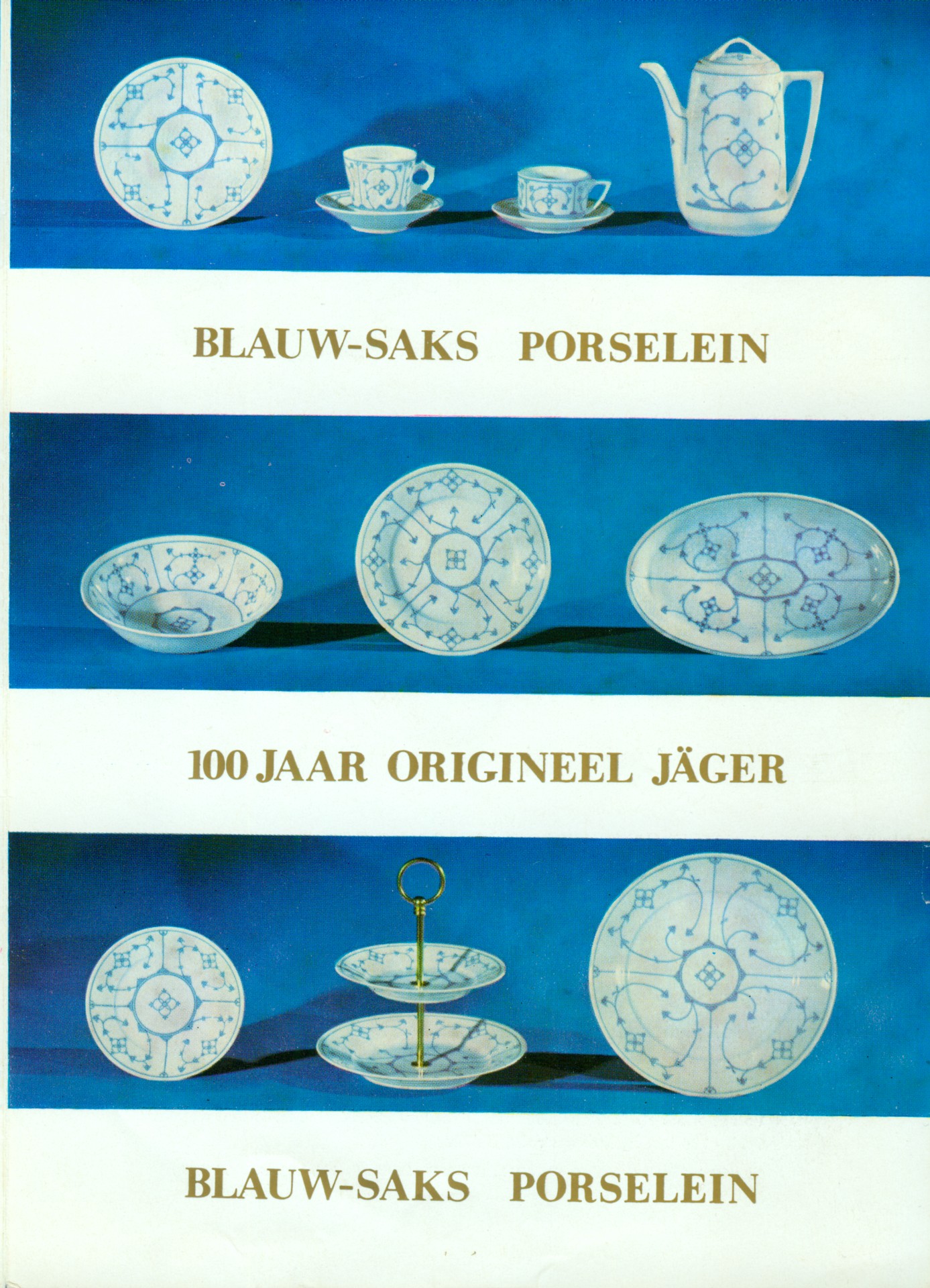 Innenseite 2 • 100 Jaar • Origineel Blauw-Saks Porselein Jäger